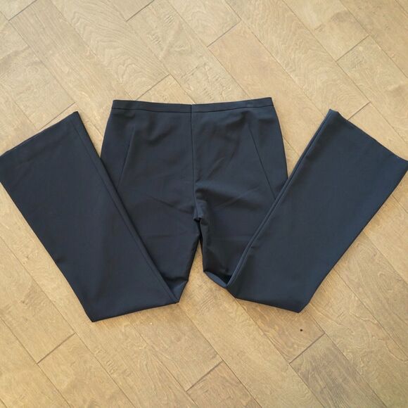 ESCADA Sz 42/12 US Black Dress Pants baby flare Flat Front Crease Business - Picture 8 of 8